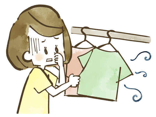 被衣服气味困扰的女人图片下载