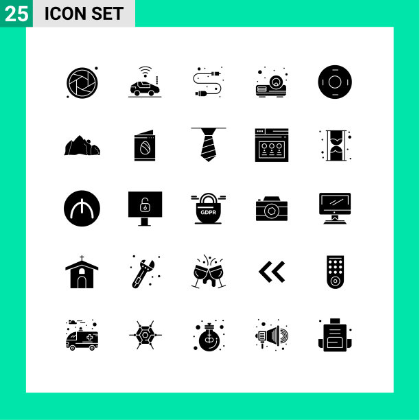 现代设置了25个立体象形文字和符号等图片下载