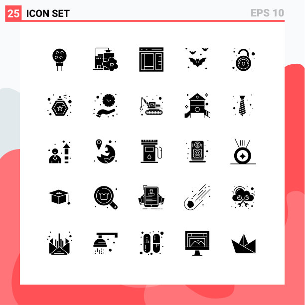 设置25个现代UI图标符号标志图片下载