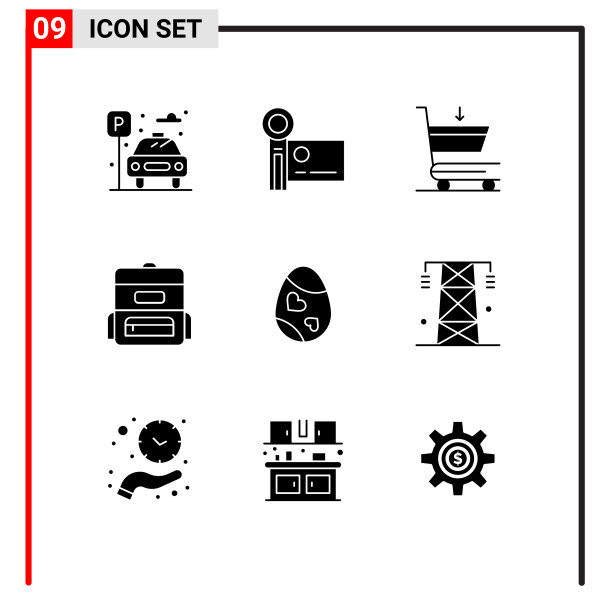 为复活节设置的第9组现代固体象形文字图片下载