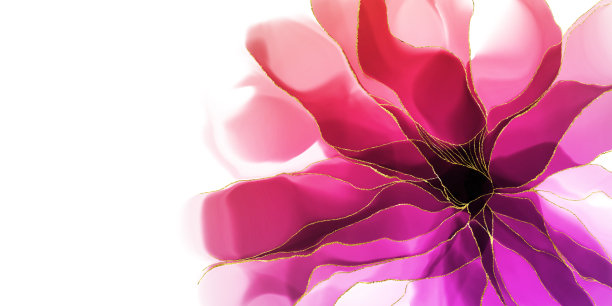 多色酒精油墨花在白色的背景。水彩斑点。优雅的金色纹理和飞溅墙纸。图片下载