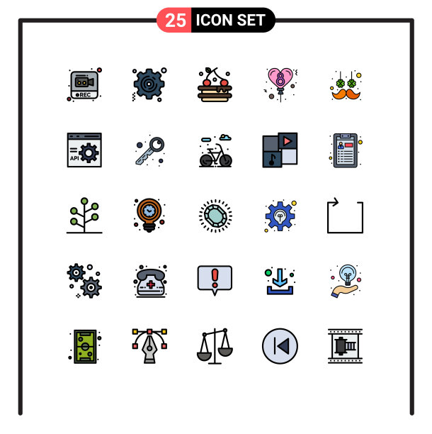 在网格上设置25个填充线平面颜色图片下载