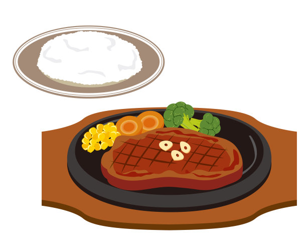 矢量插图烤牛排。图片下载