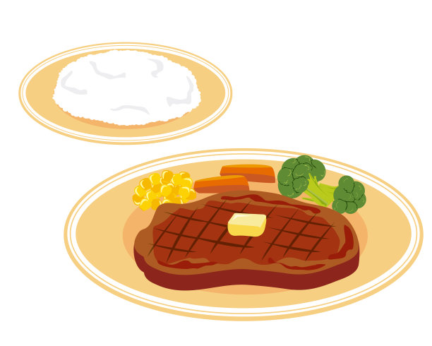 矢量插图烤牛排。图片下载