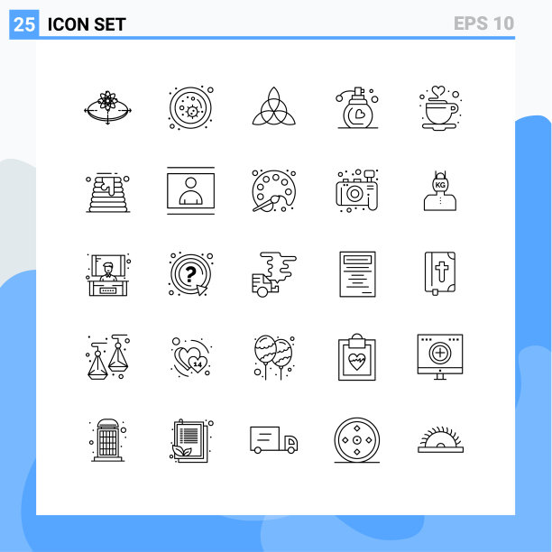 在网格上设置25行爱咖啡教育图片下载