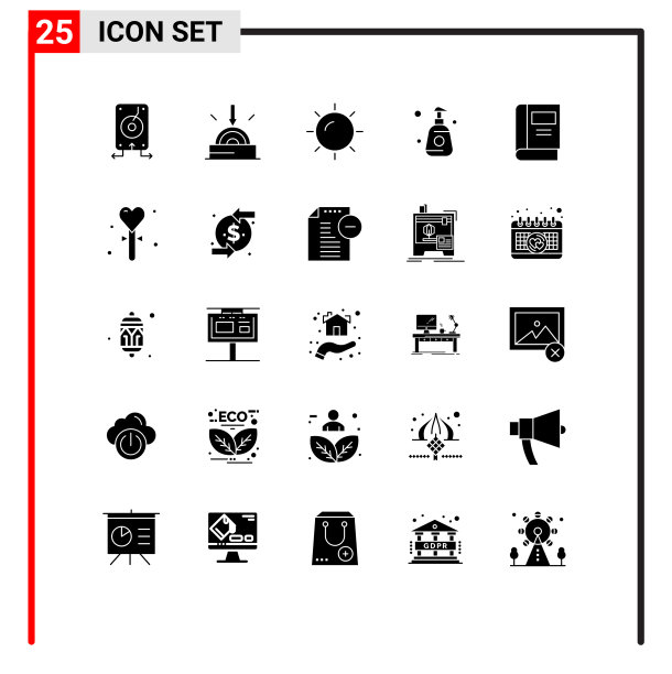 用户界面包25个基本立体字形图片下载