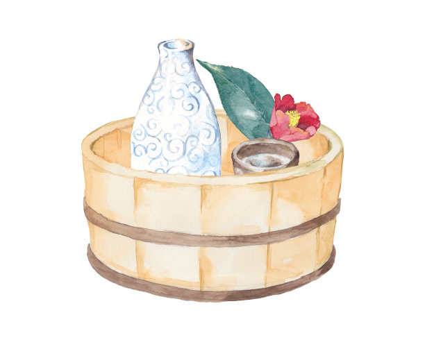 日本清酒木碗图片下载