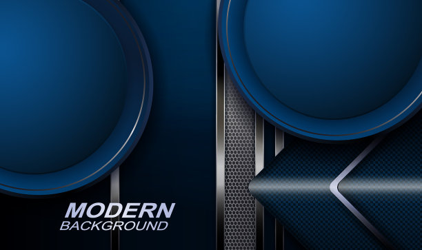 蓝色设计与圆形框架金属网图片下载