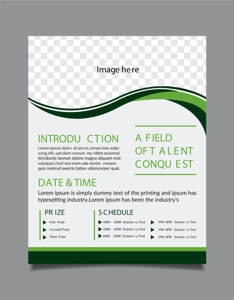 高尔夫比赛传单设计模板图片下载