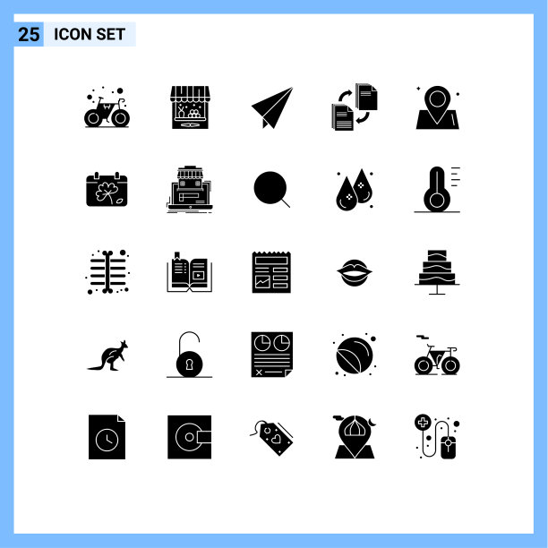 现代设置了25个立体象形文字和符号等图片下载