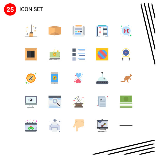 设置25个商业平面颜色包图片下载