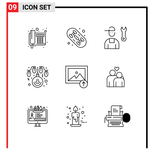 设置9商业大纲包的照片图片下载