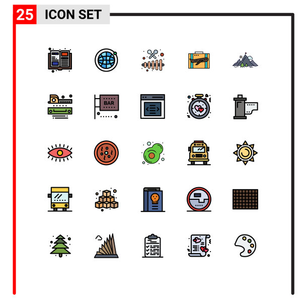 可编辑线包25简单填充线平图片下载