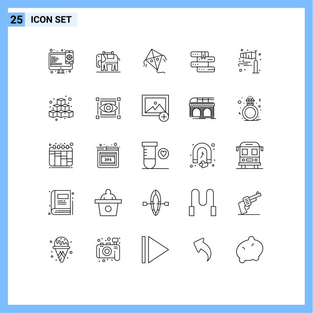 象形图设简单线25杆风图片下载