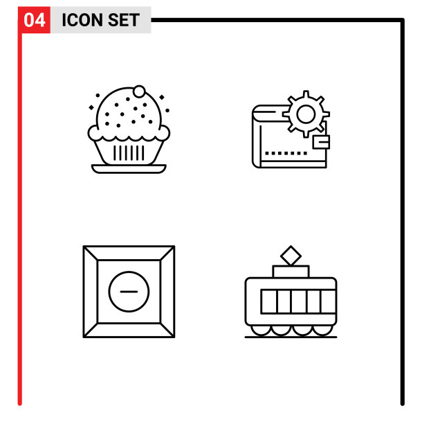 包4个创意填充线平色图片下载