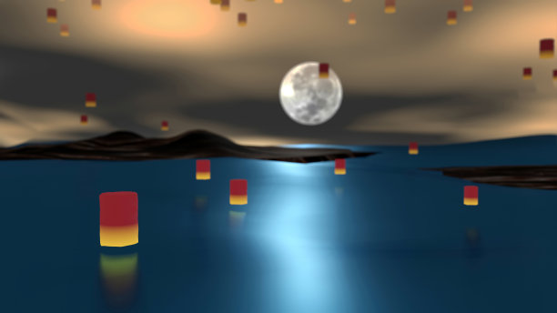 神圣的热气球灯笼图片下载