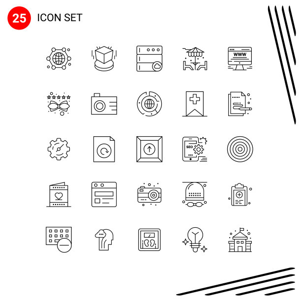 25个通用线标志标志广告牌图片下载