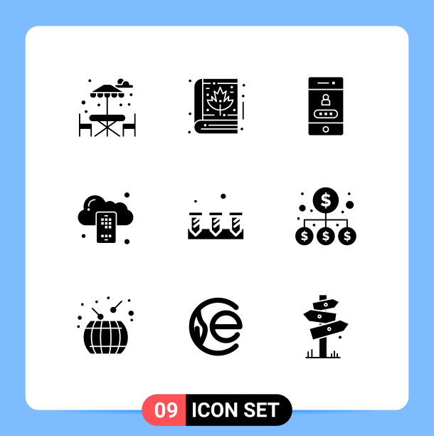 9 .创意图标的现代标志和符号图片下载