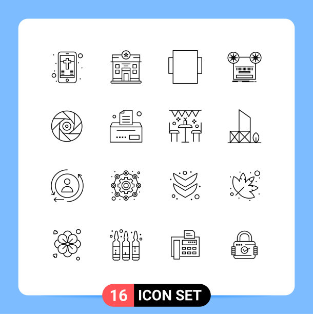 16大纲概念的网站，移动和应用程序图片下载