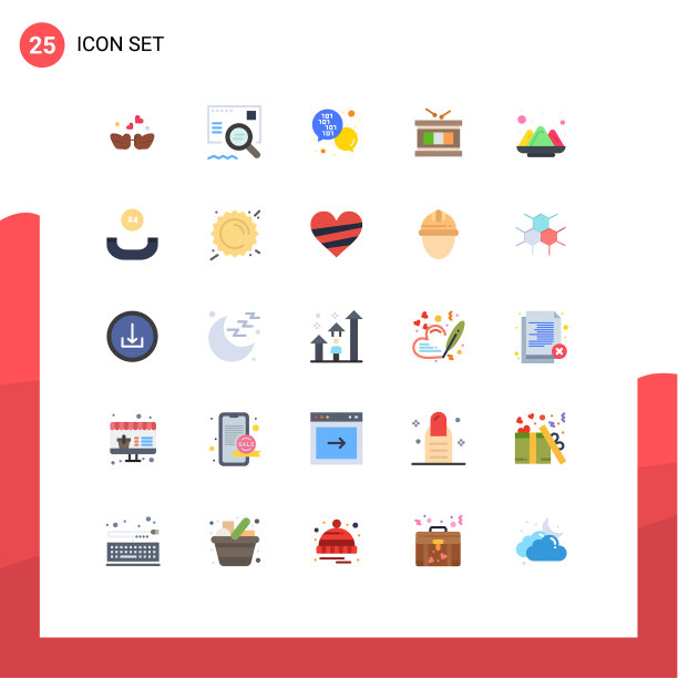 股票图标包25行符号和符号图片下载