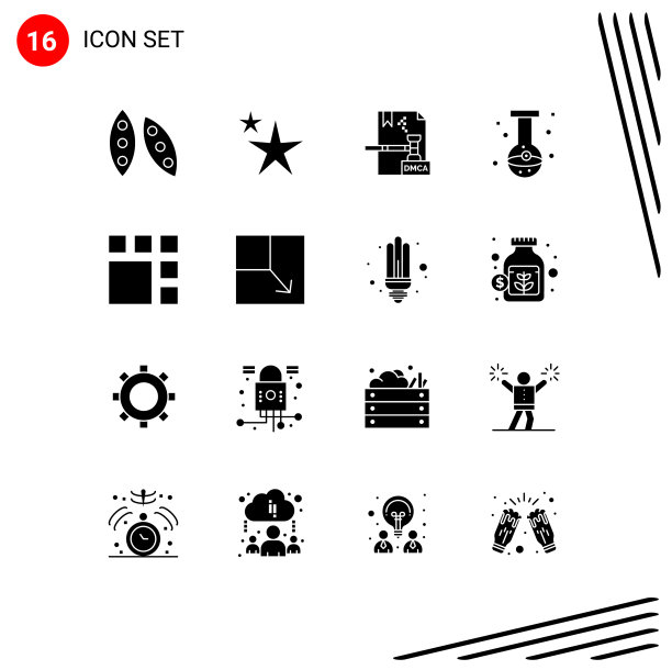 移动界面立体字形设置16个象形文字图片下载
