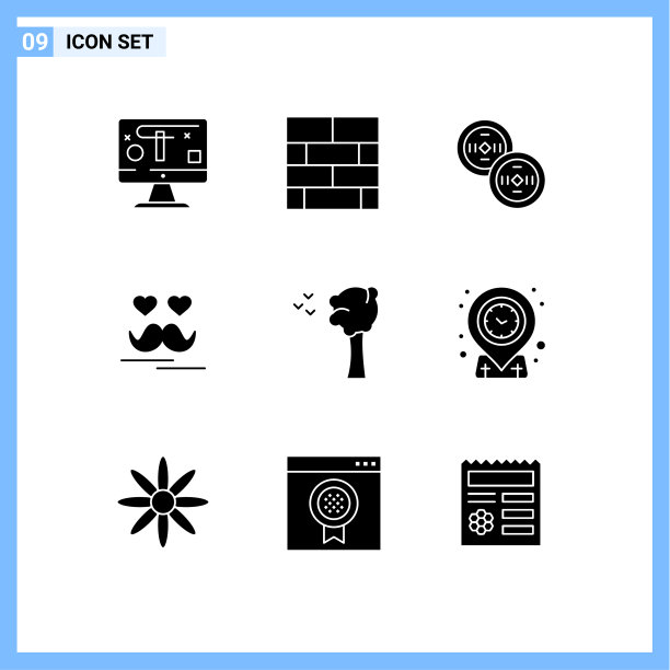 9 .用户界面立体字形包装现代标识图片下载