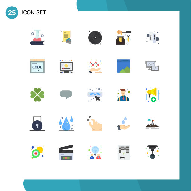 通用图标符号组25现代扁平图片下载