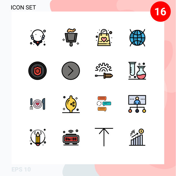 在网格上设置16条平色填充线图片下载