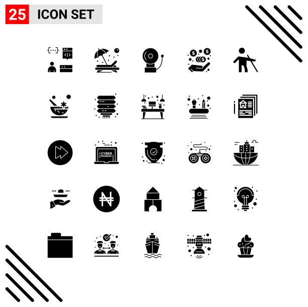 移动界面立体字形设置25个象形文字图片下载