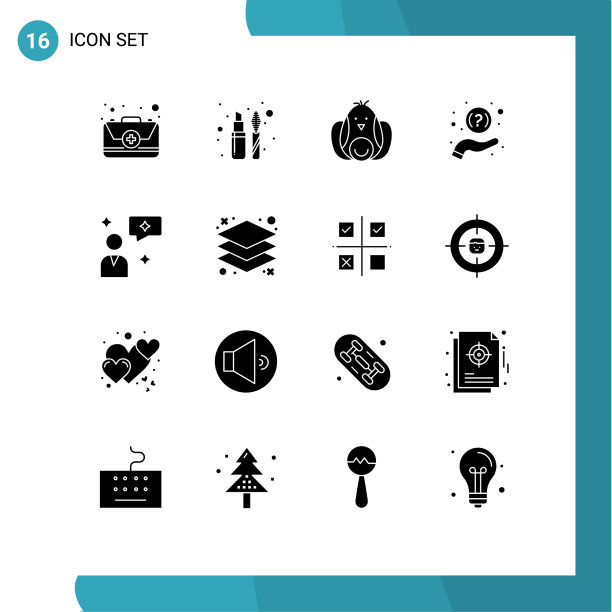 设置16个商业实体雕文包图片下载