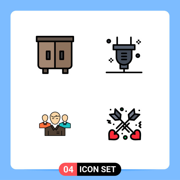 设置4商业填充线平面颜色包图片下载