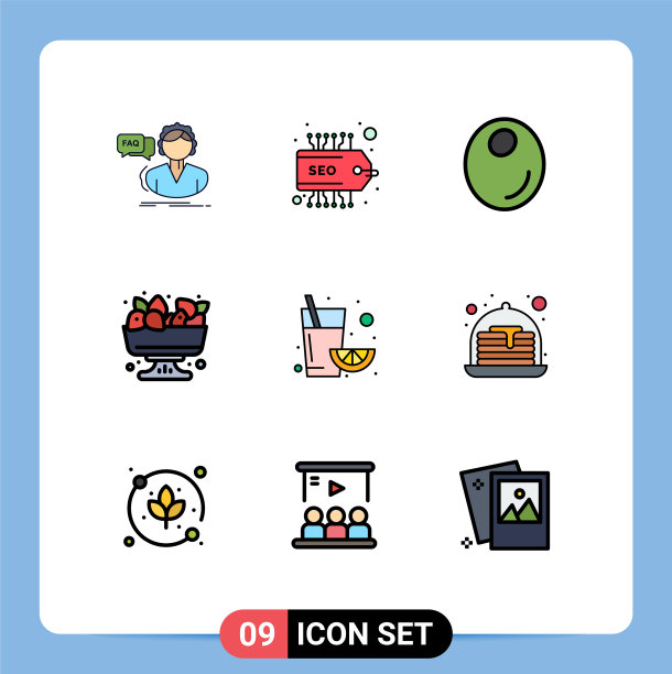 9 .创意图标的现代标志和符号图片下载