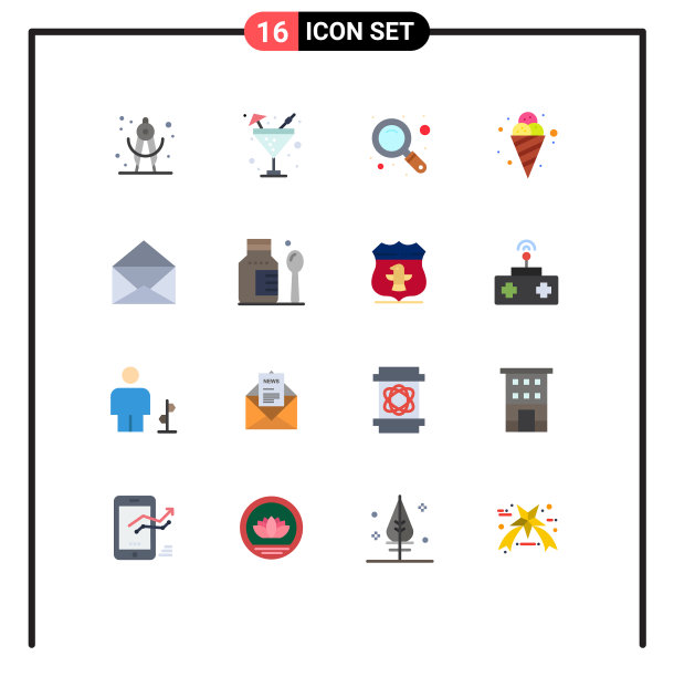 设置16个商业平面颜色包图片下载