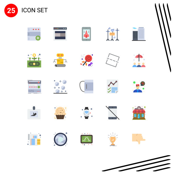 通用图标符号组25现代扁平图片下载