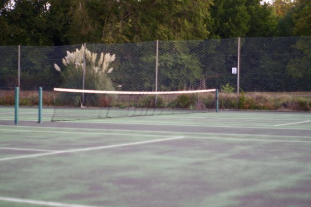空旷的室外网球场图片下载