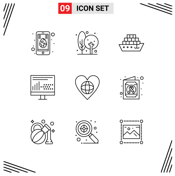 现代9轮廓象形文字生态图片下载