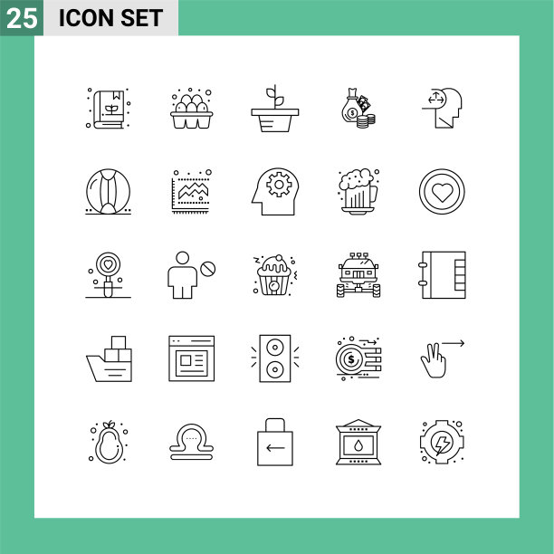 现代设25行象形文字无序图片下载