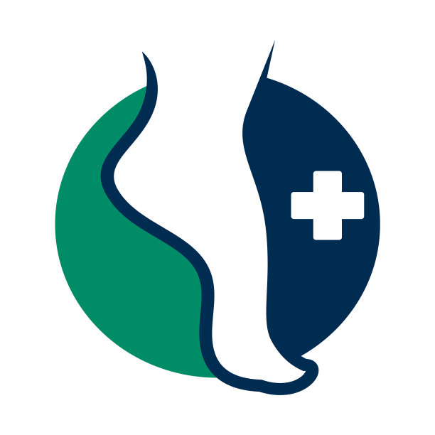 脚和脚踝足病标志设计图片下载