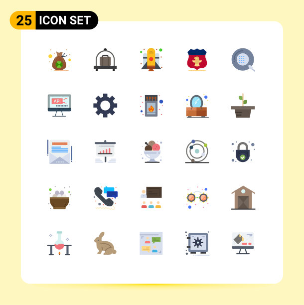 将25个单色标志和符号组合在一起图片下载