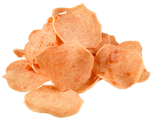 一堆肉馅薯片孤立图片下载