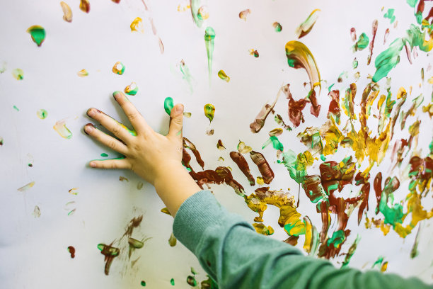 孩子们的手指绘画图片下载