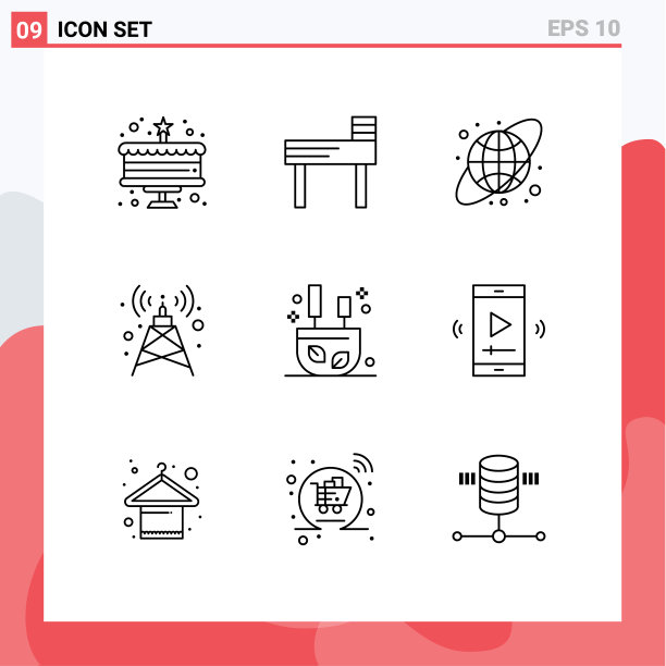 为电影屏幕棒设置9个网格轮廓图片下载