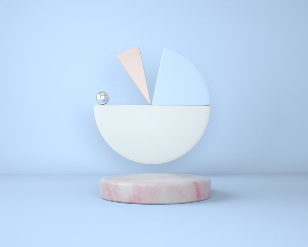 模型平台的品牌。灯光背景和大理石基座与几何形状。3 d。图片下载