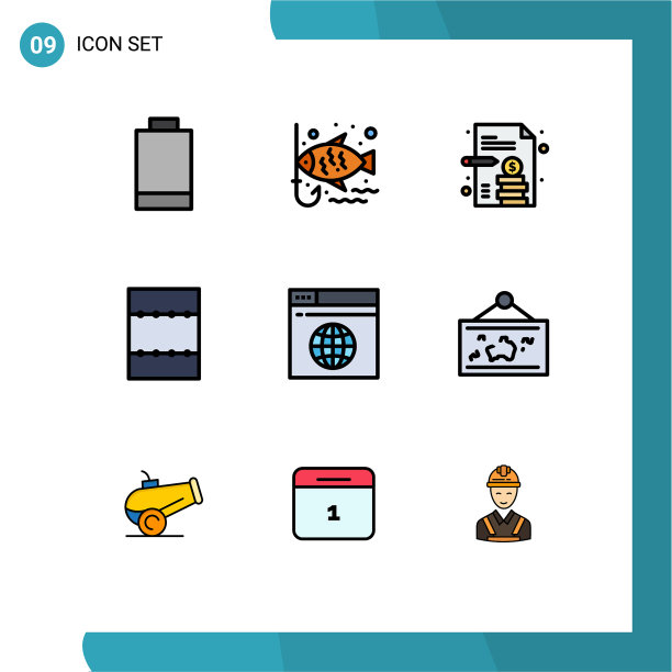 第九组填充线和平色标志图片下载