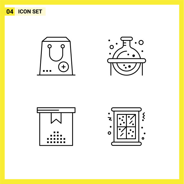 4主题填充线平面颜色和可编辑图片下载