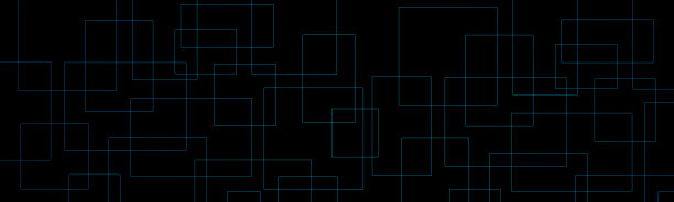 抽象的全景背景与蓝色方块图片下载