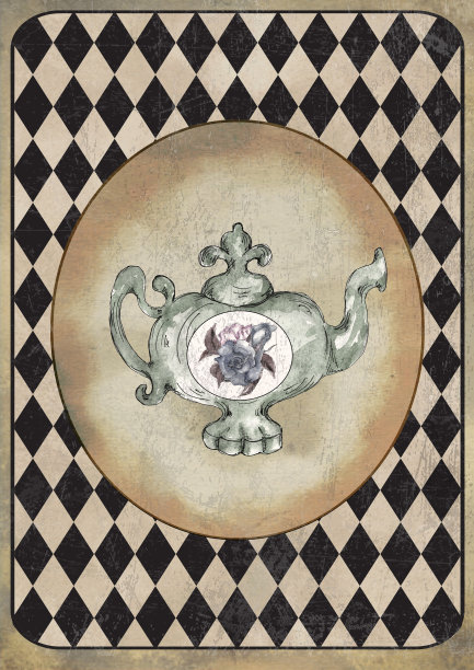 爱丽丝梦游仙境水彩垃圾图标A4闪存卡钻石维多利亚背景图片下载