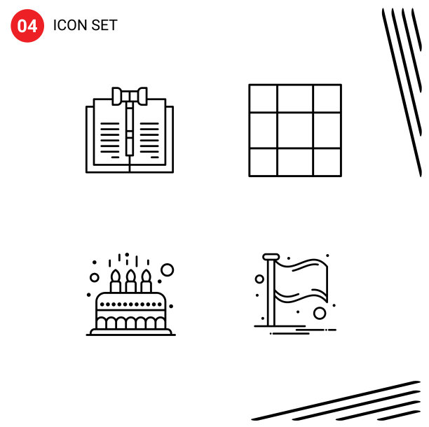 可编辑线包4简单填充线平图片下载