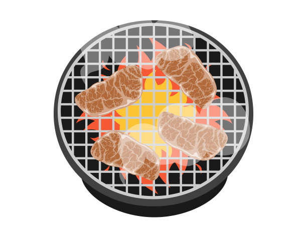 肉烤在五倍子上图片下载