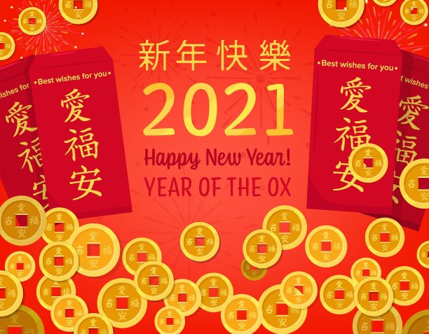 中国红包明信片图片下载